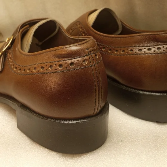 Vintage 1950s Deadstock Original Two toned Monkstrap Men's shoes size 10 - Picture 2 of 2